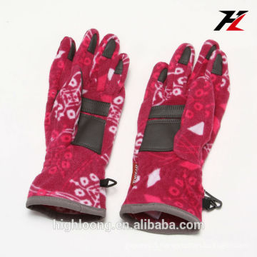 Cute Touch Screen Winter Bike Gloves, Thick Fleece Lined